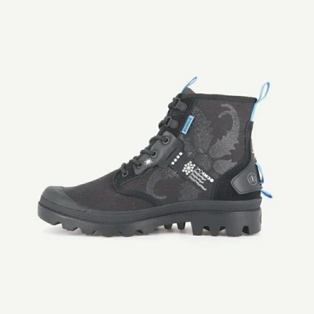 Palladium Pampa X Destiny 2 Moto Combat Boots Men Size: 7 Black & Blue NWT - Picture 8 of 11